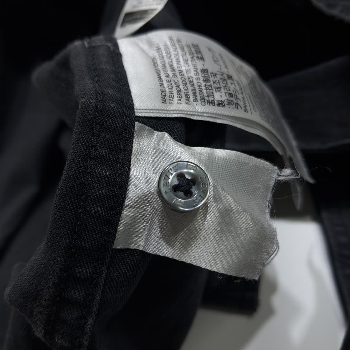 CL744 XL 리바이스 코튼 웨스턴 셔켓스타일 흑청 데님셔츠 남방 상품이미지6