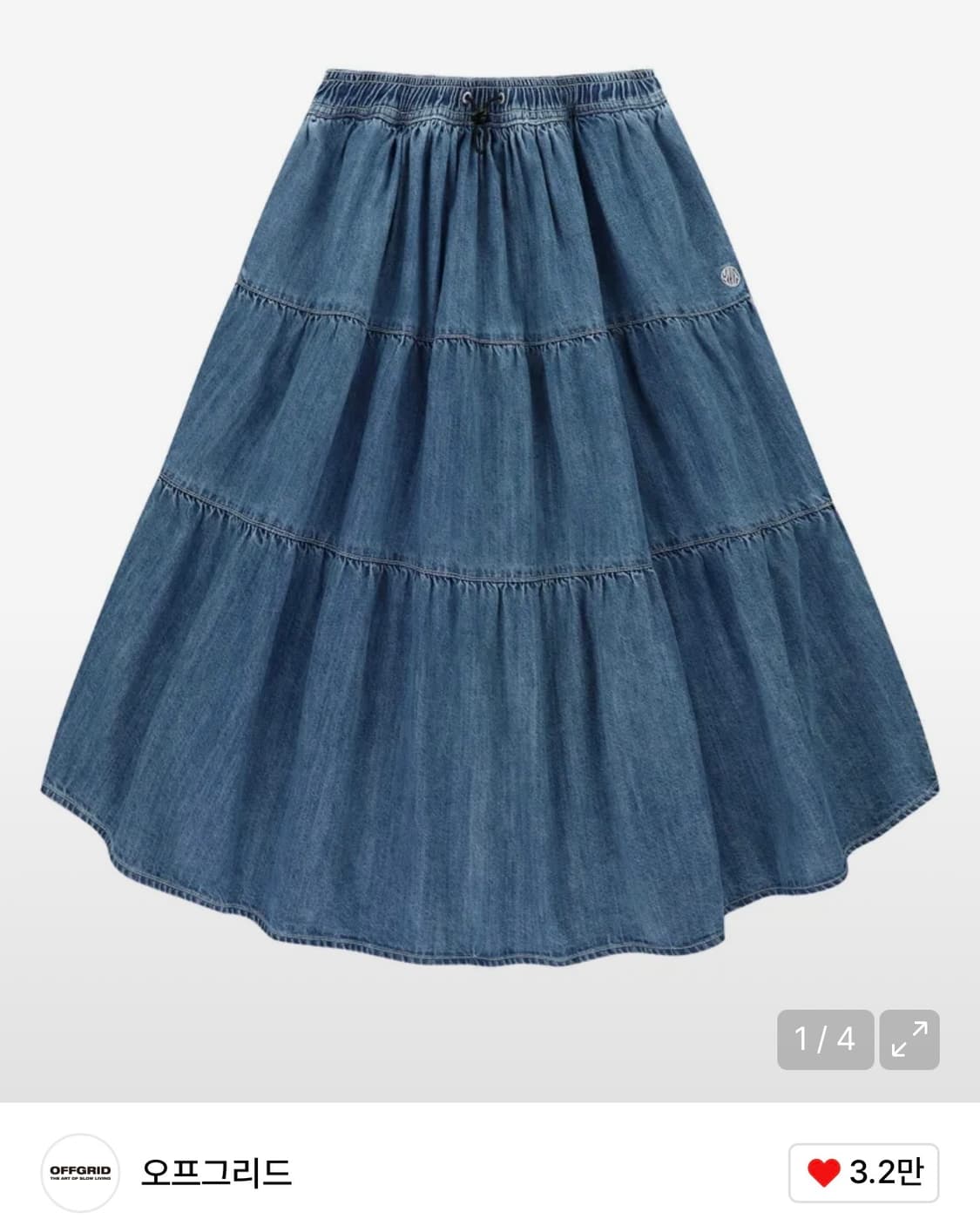 오프그리드 헤리티지 데님 롱스커트 상품이미지1
