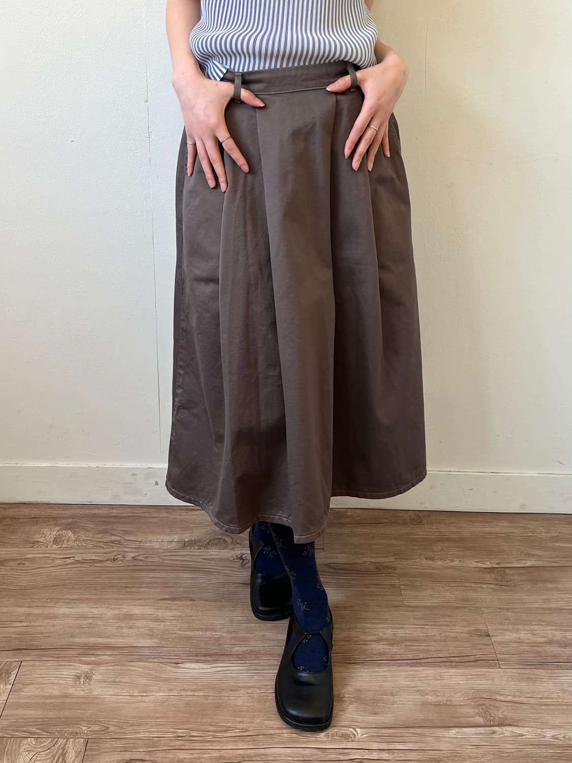 SOMETHING 핀턱 스커트 상품이미지5