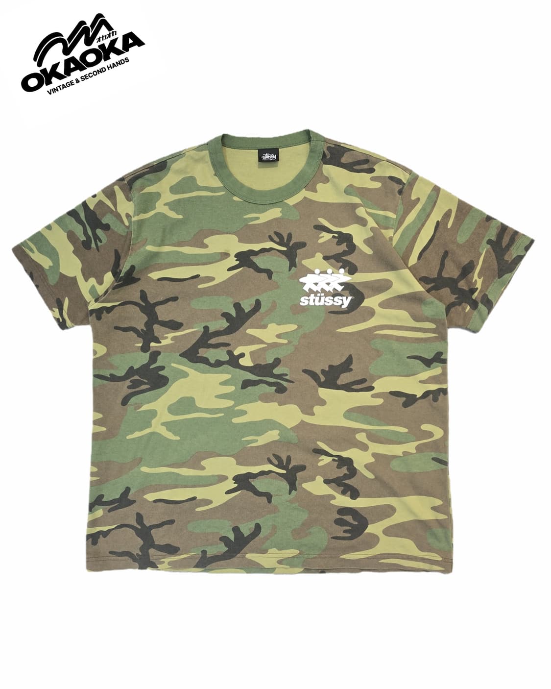 STUSSY 서프 워크 카모 반팔 상품이미지1