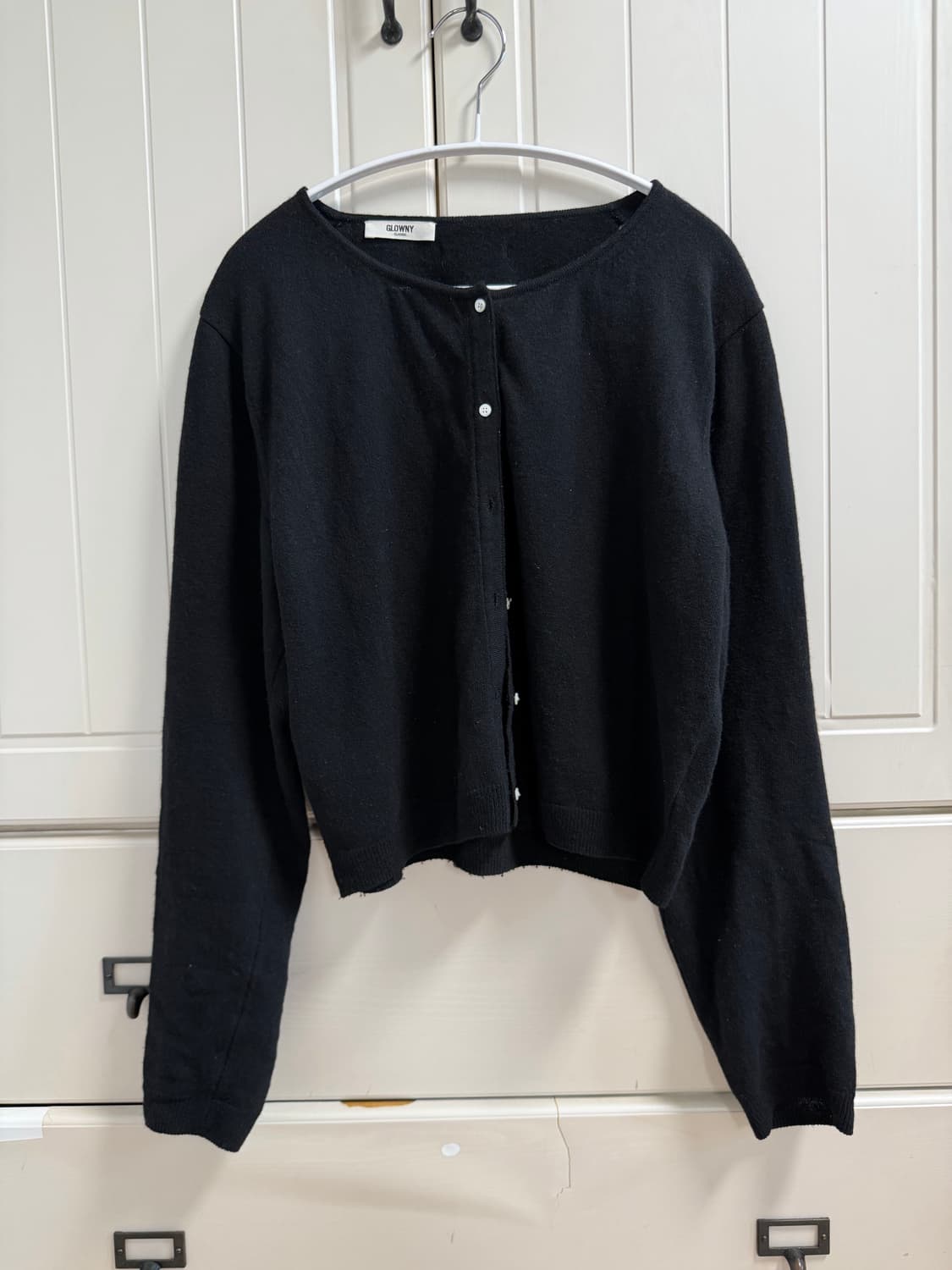 글로니(glowny) 클래식 루즈핏 가디건 loose fit 블랙 상품이미지3