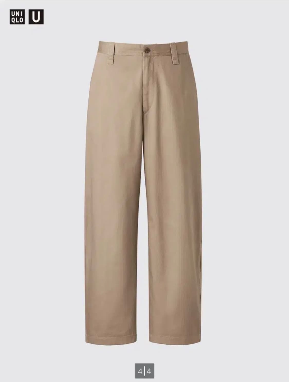 유니클로 와이드핏 치노팬츠 브라운 73(기본기장) 상품이미지1