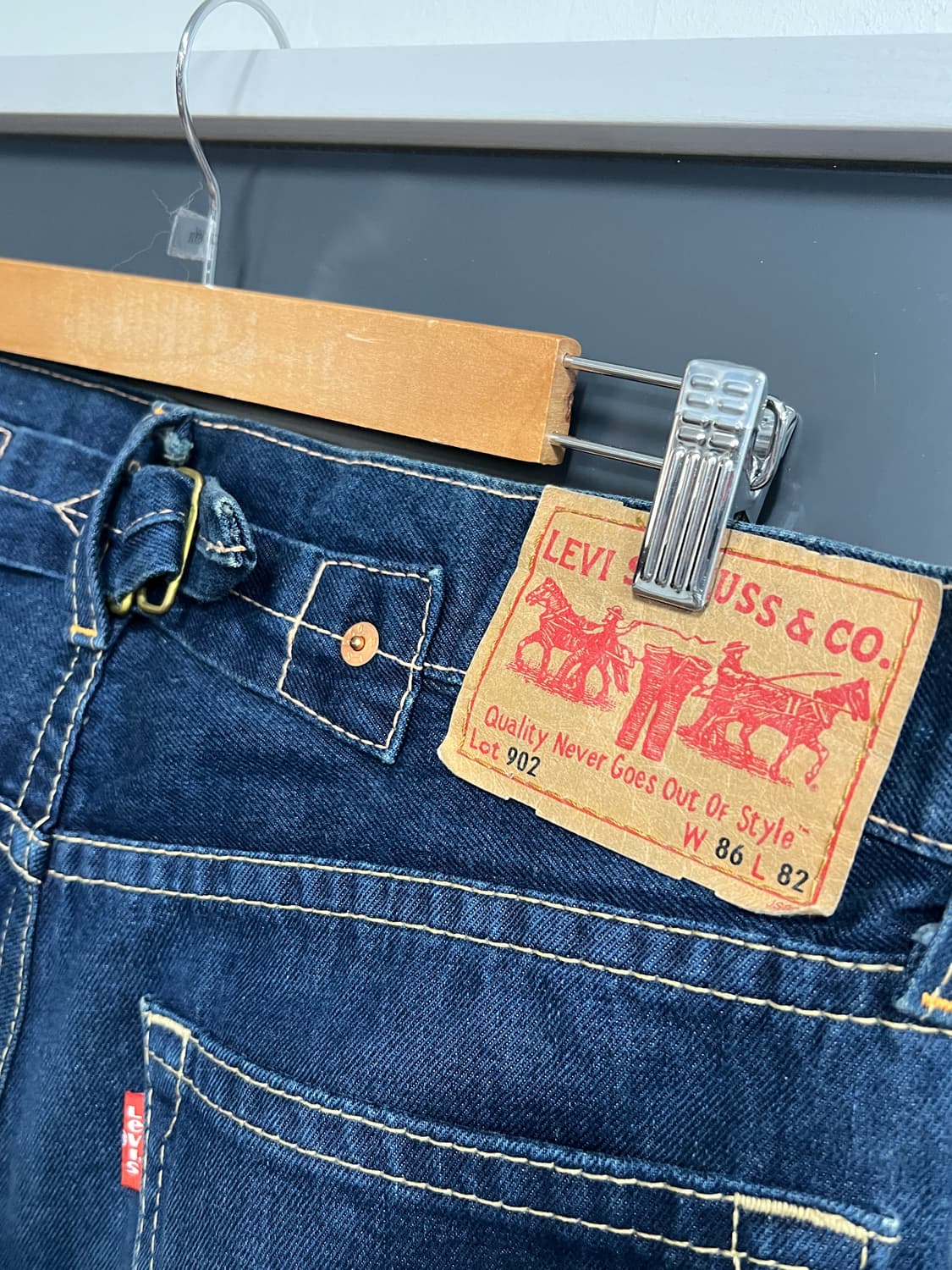 Levis Type1 902 리바이스 와이드핏 인디고 데님 팬츠 상품이미지3