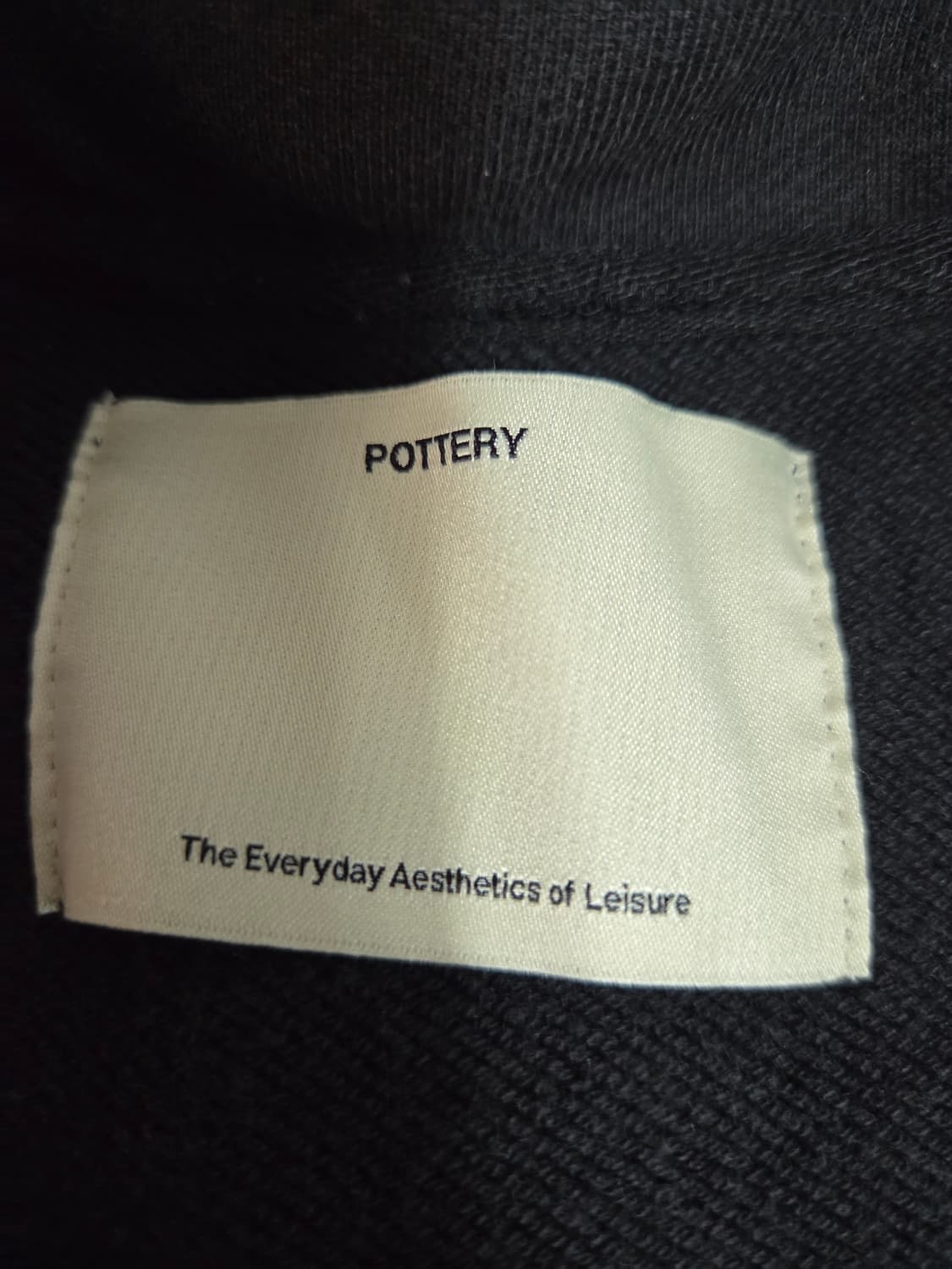 포터리  블랙 하프집업 맨투맨 상품이미지3