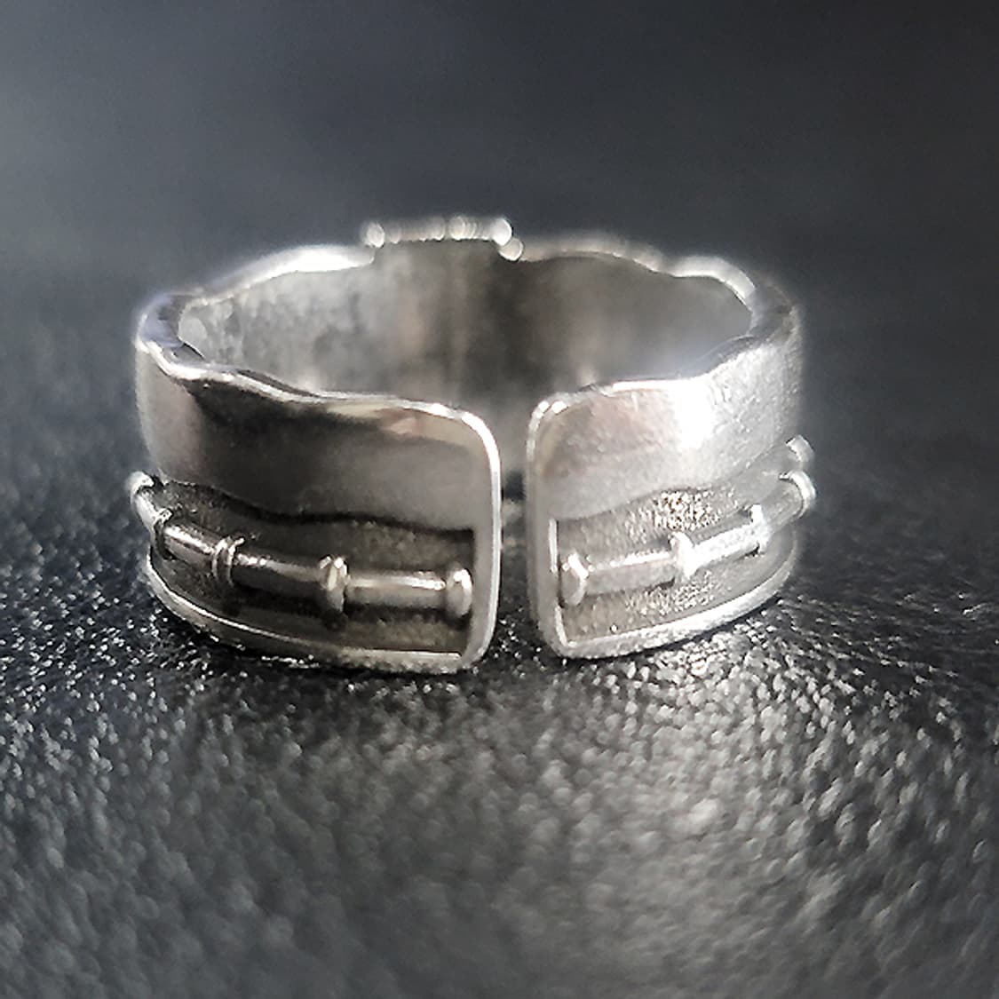 Until Death 실버 남자 엔틱 빈티지 명품 고대 스트릿 매듭 반지 상품이미지4