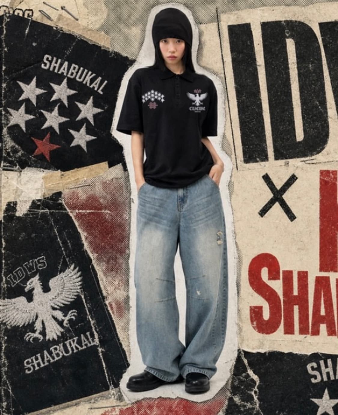 아이돈워너셀 star ridge polo shirt black  상품이미지4