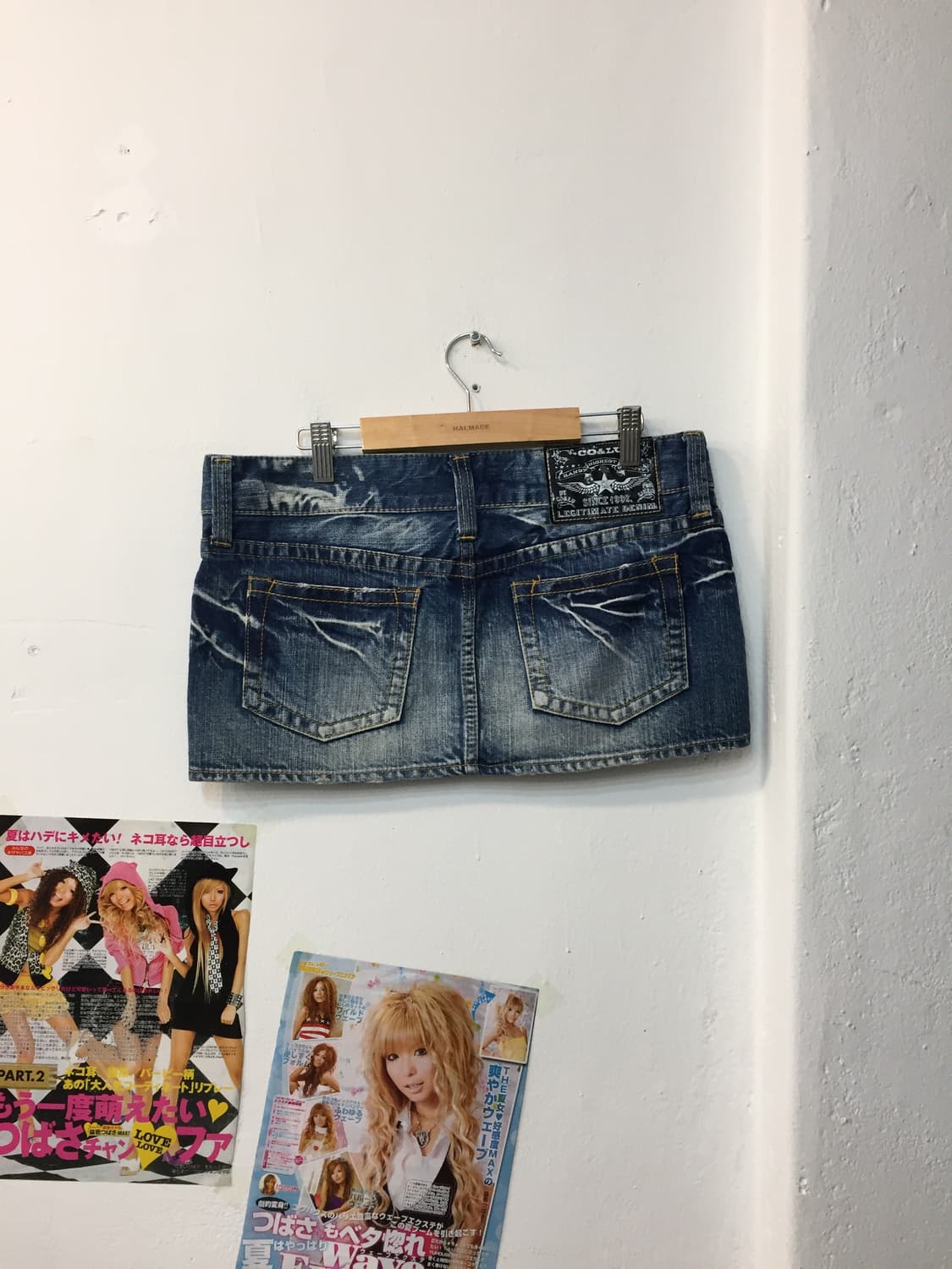 빈티지 로우라이즈 미니 데님스커트 상품이미지1