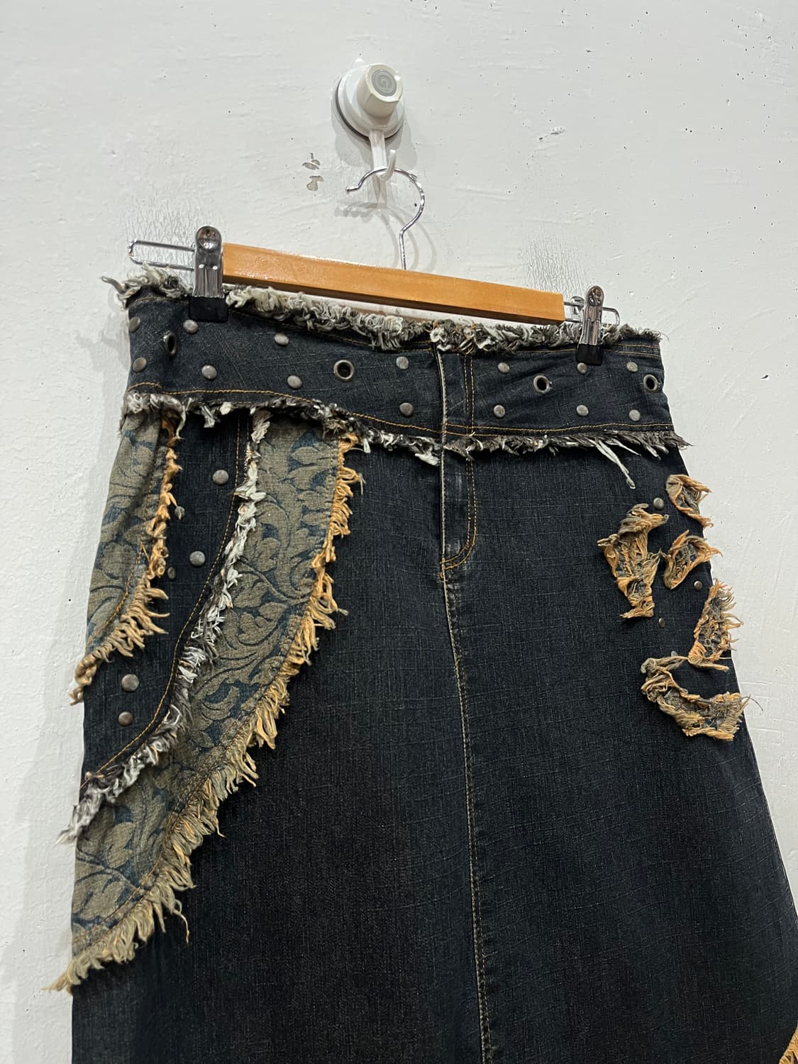 JPN 아플리케 스터드 스커트 치마 상품이미지2