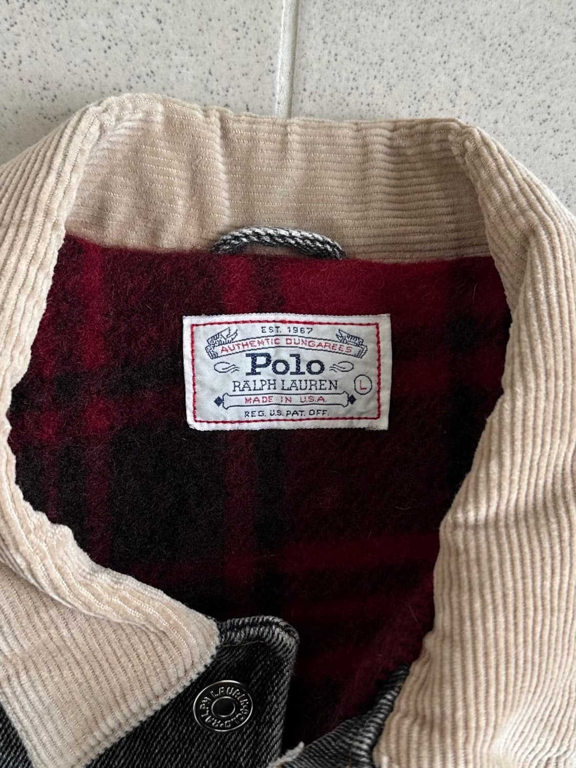 80s 빈티지 폴로 덩가리 자켓 블랙 L 상품이미지5