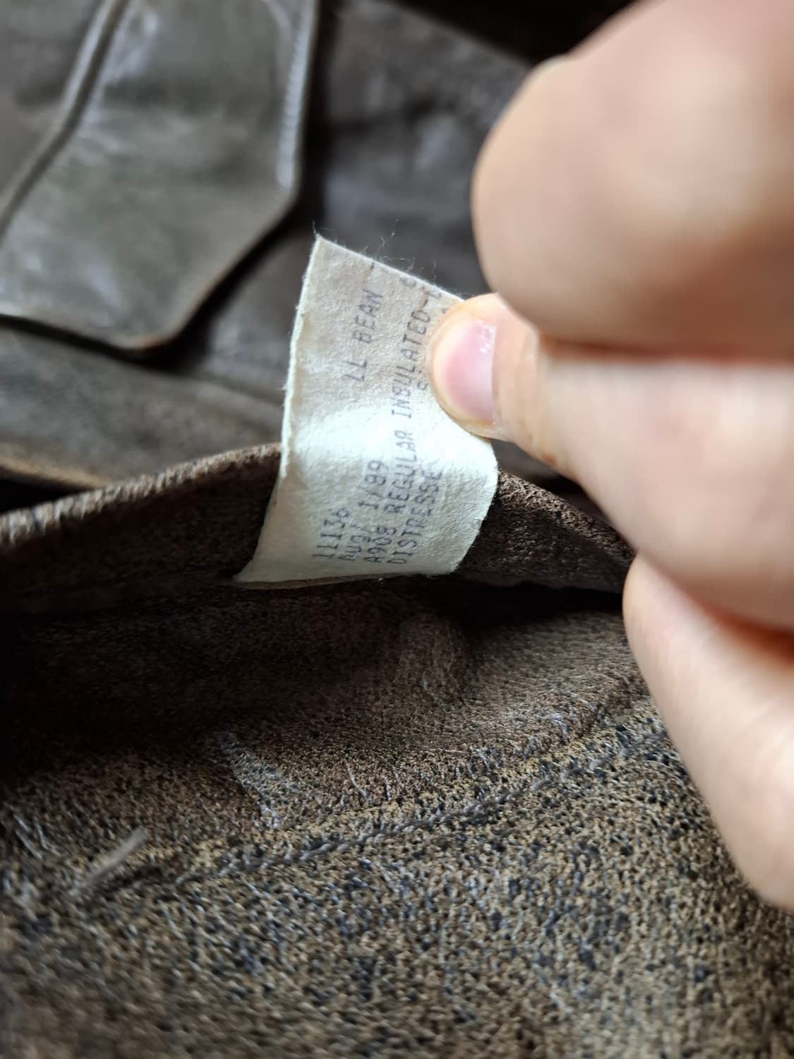 80s USA 엘엘빈 A2 자켓 브라운 고트스킨 40(100-105) 상품이미지5