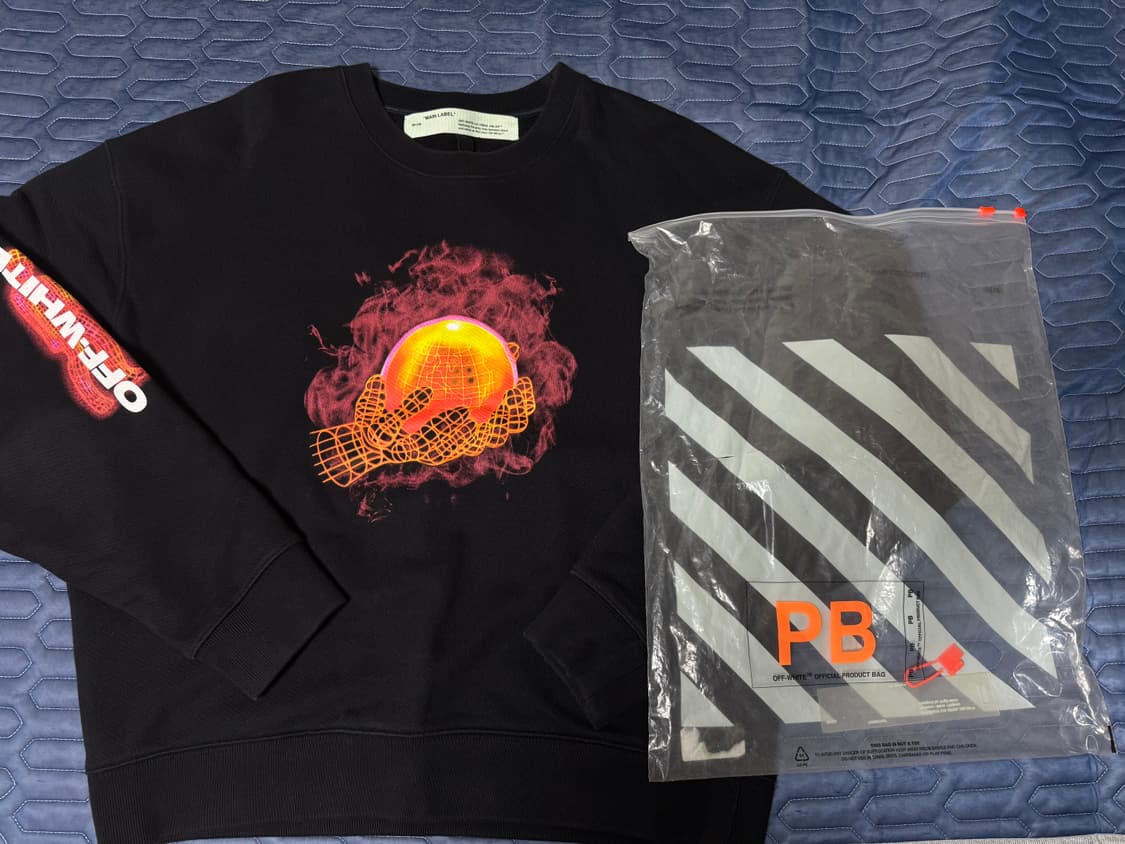 [L]오프화이트 파이어핸드 맨투맨 정품 상품이미지2