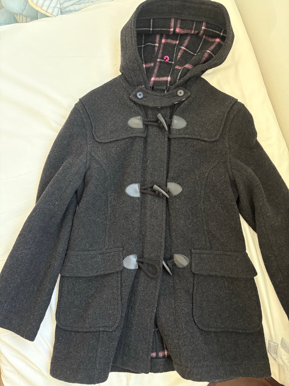 빈티지 체크 떡볶이 코트 상품이미지1