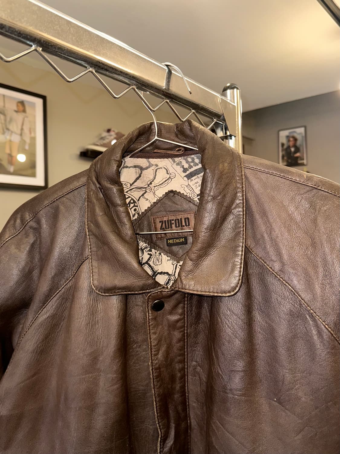 90’s Japanese Shell-leather aged jacket 상품이미지5