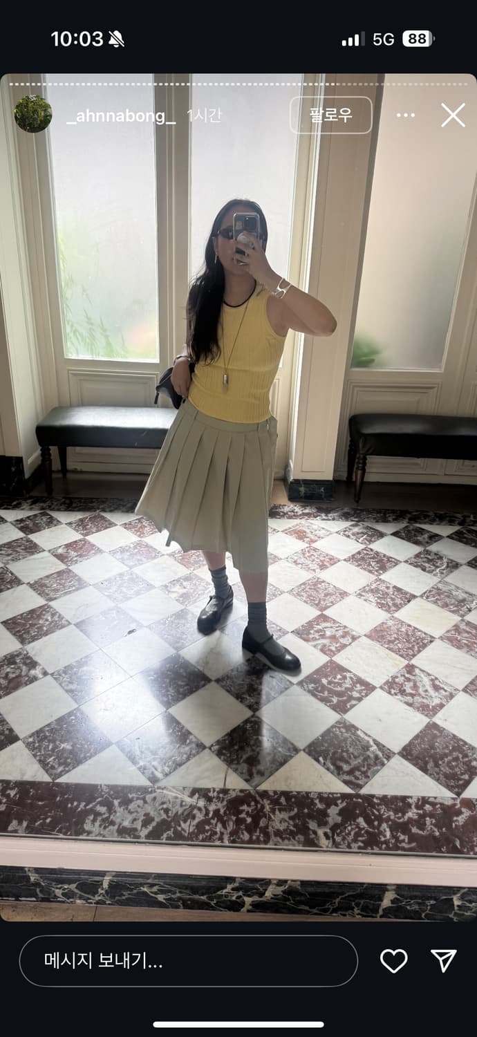 에토스 HALF PLEATS MIDI SKIRT 상품이미지2