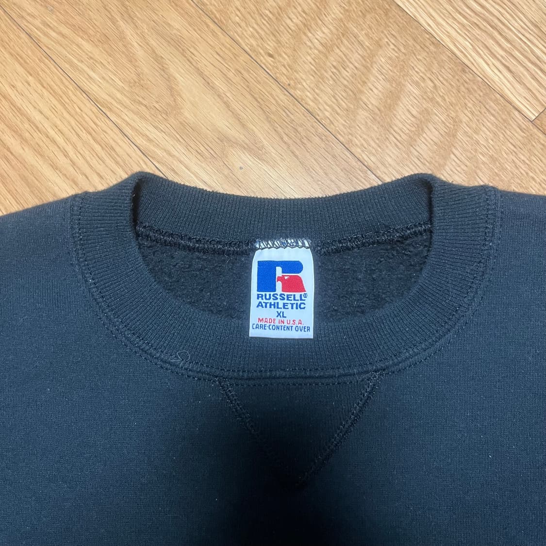 [XL] 90s USA 빈티지 러셀 스웻 블랙 상품이미지2