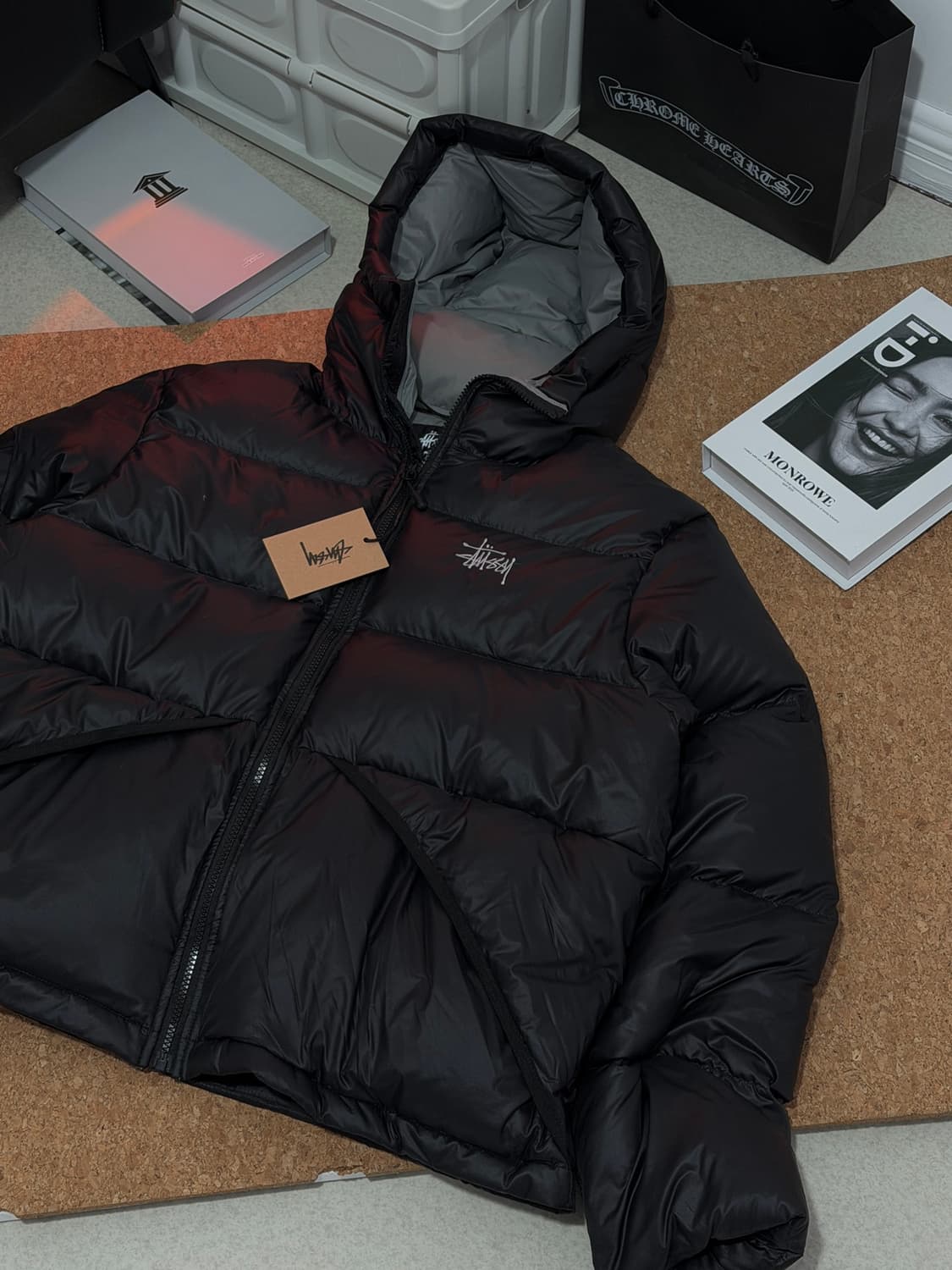 스투시 마이크로 립스탑 다운 파카 제트 블랙 상품이미지1