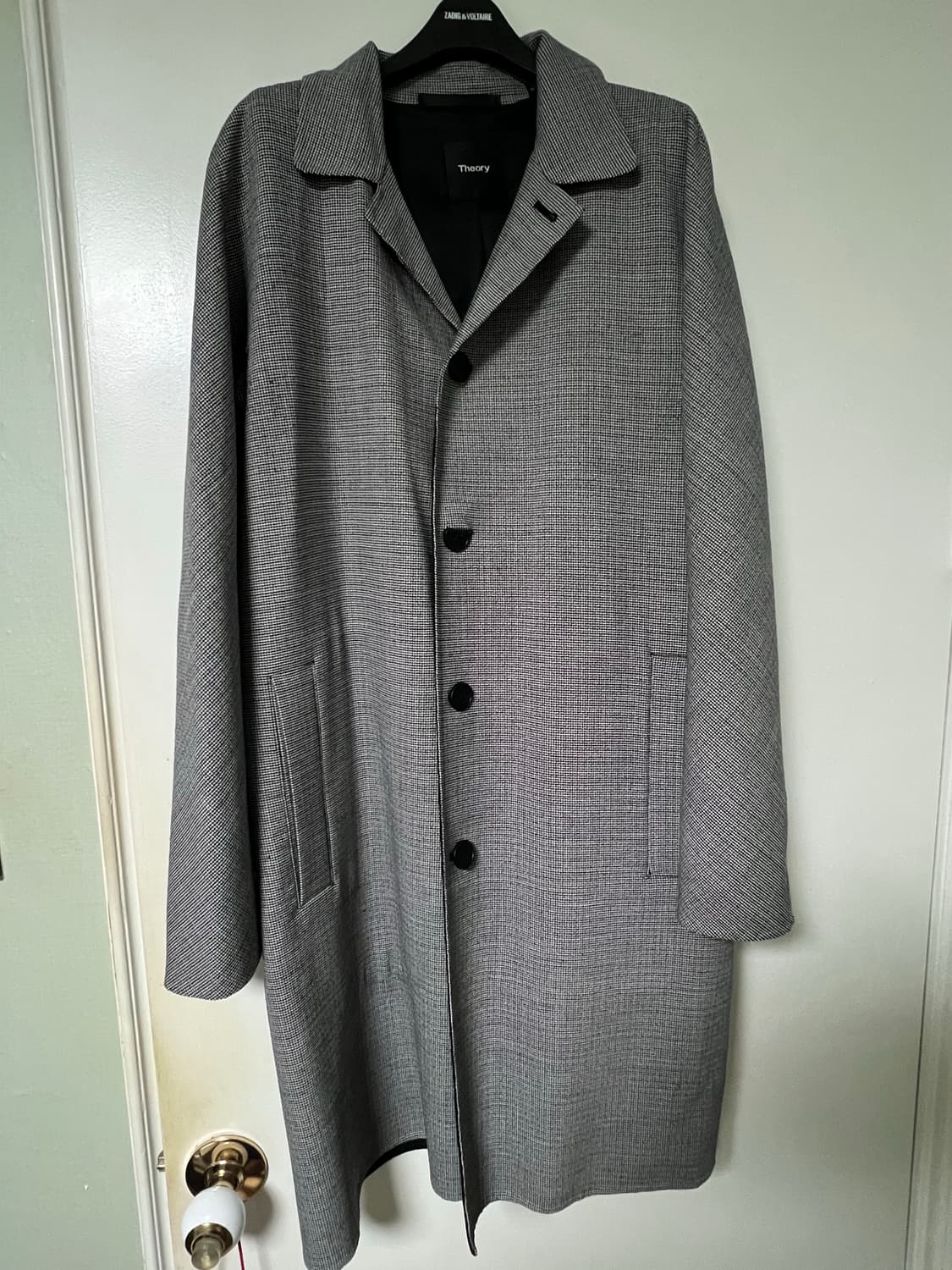 Theory 띠어리 체크 코트 M 상품이미지1