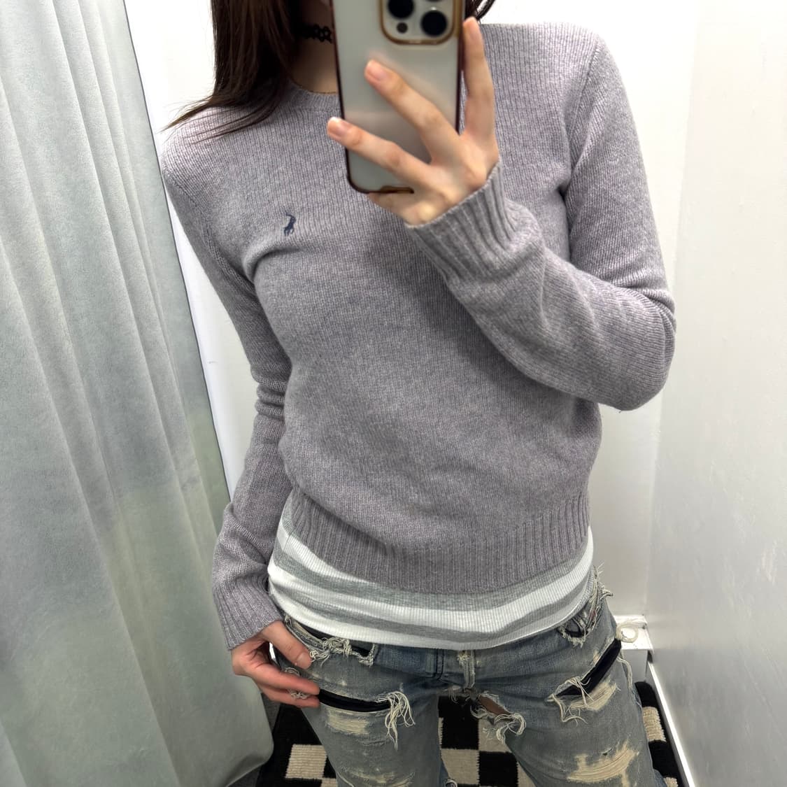 랄프로렌 스포츠 퍼플 니트 상품이미지2