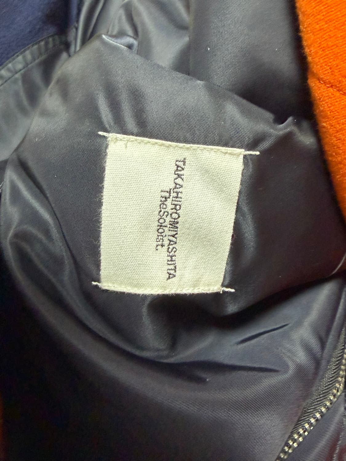 [46]타카히로미야시타 더 솔로이스트 14AW 이중봄버 네이비 상품이미지3