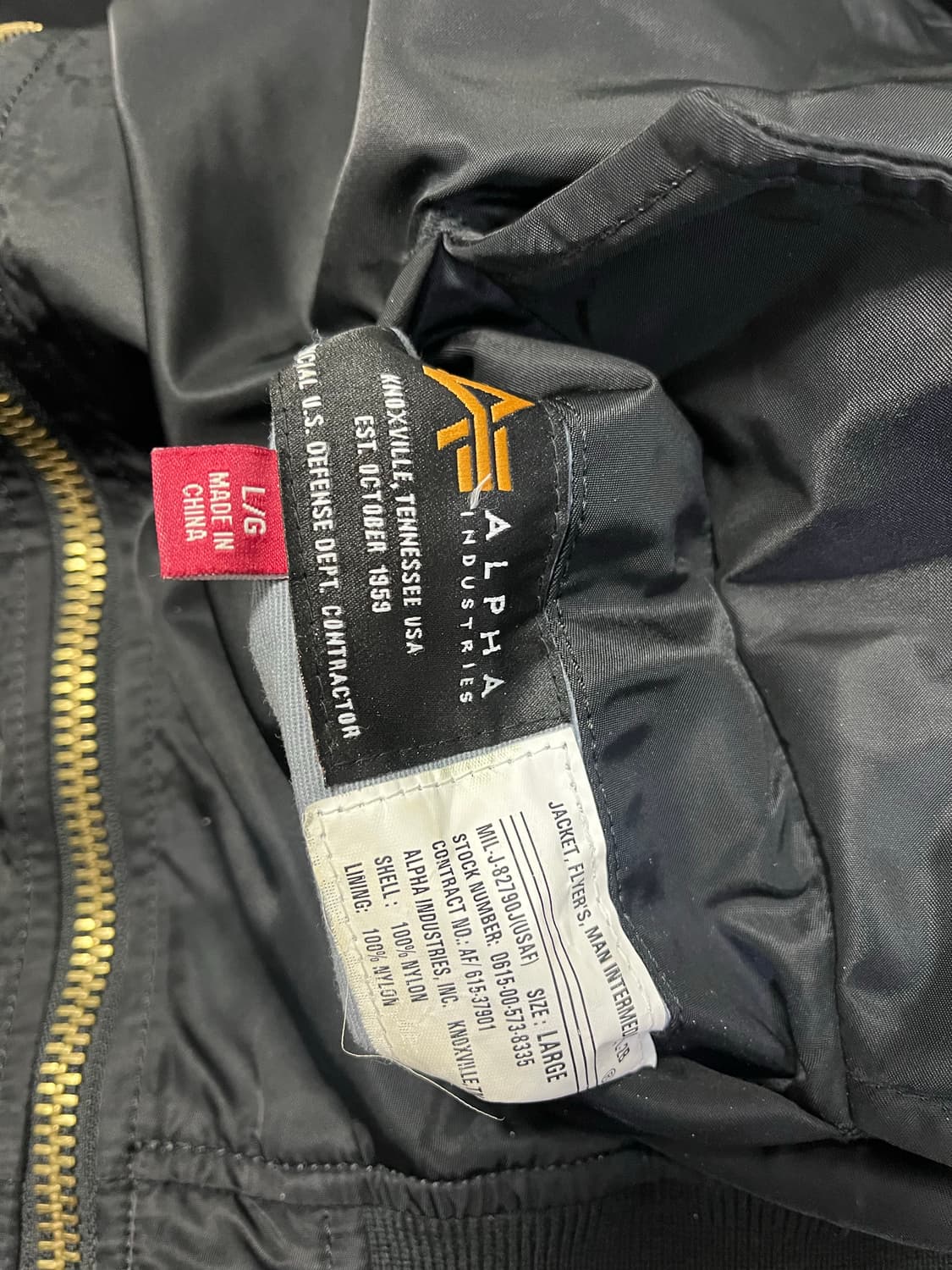 알파인더스트리 ma-1 L(2XL) 상품이미지7