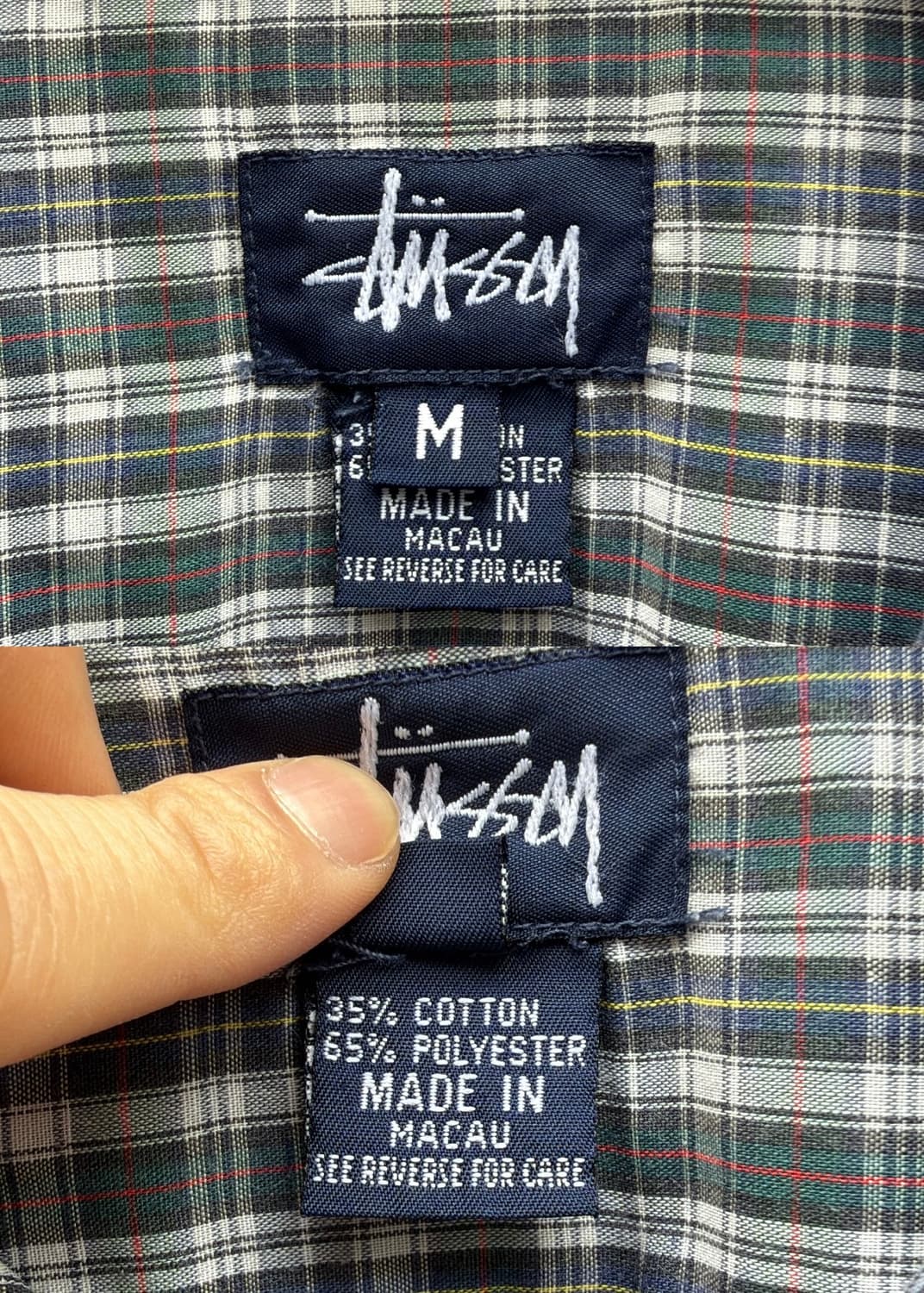 90s 올드 스투시 플레이드 체크셔츠 상품이미지5