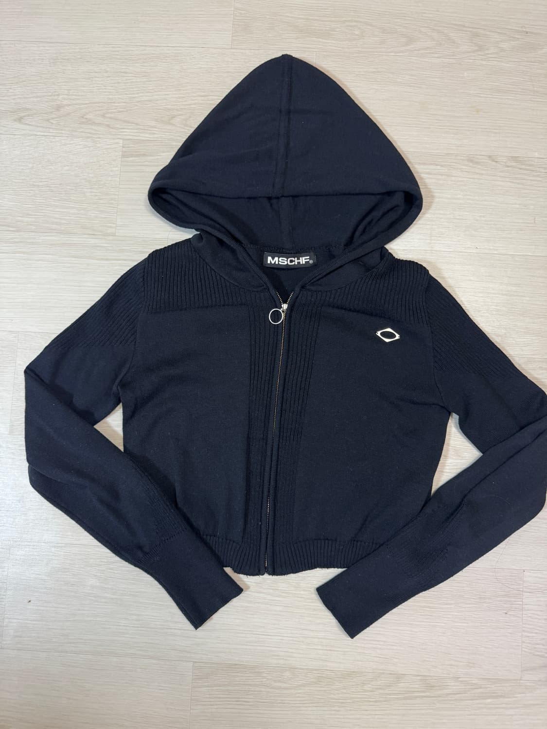 미스치프 롬버스 니티드 후드 블랙 S 상품이미지5