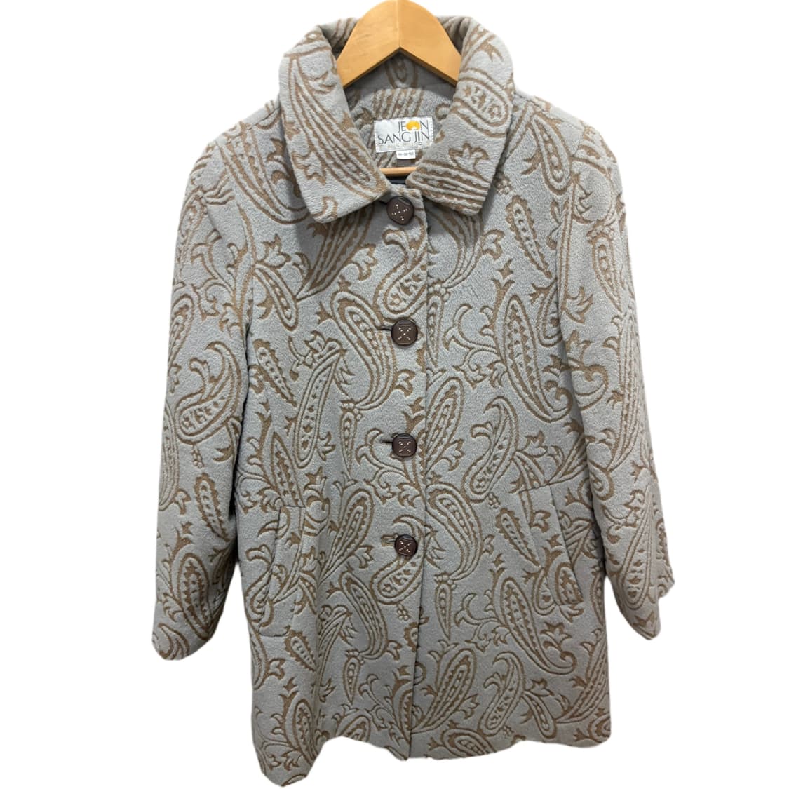 빈티지 스카이그레이 페이즐리 패턴 코트 상품이미지7