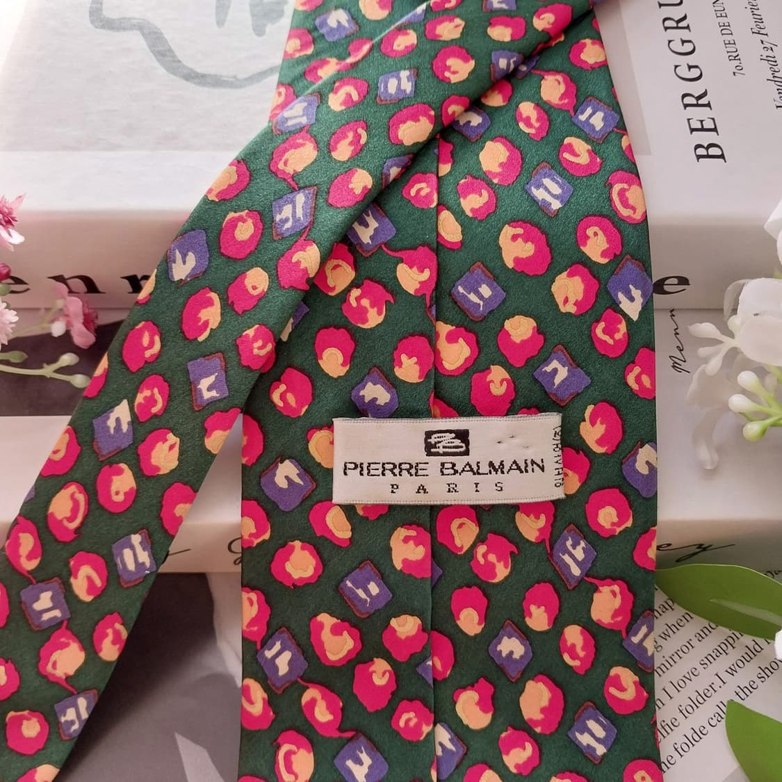 발망 실크 그린 패턴 넥타이 9.4cm A등급 k1920
 상품이미지5