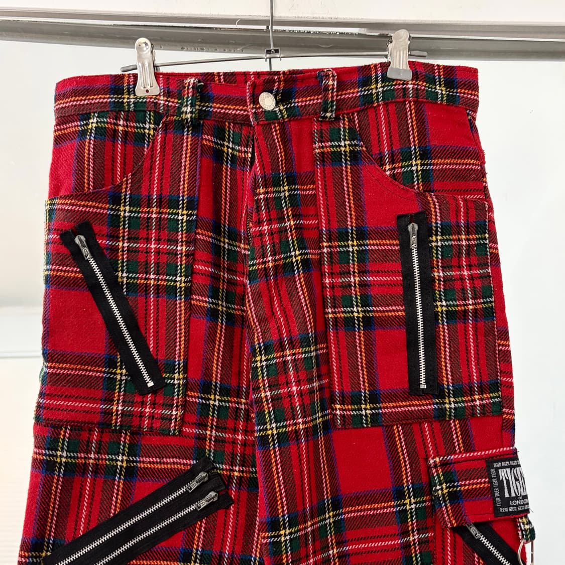 Tiger of London 멀티지퍼 타탄체크 펑크 팬츠 상품이미지7