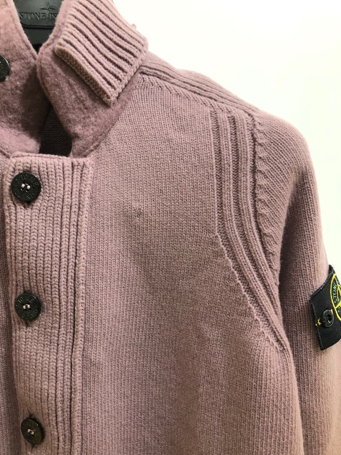 [S] 스톤아일랜드 와펜 집업 니트 가디건 핑크 상품이미지7