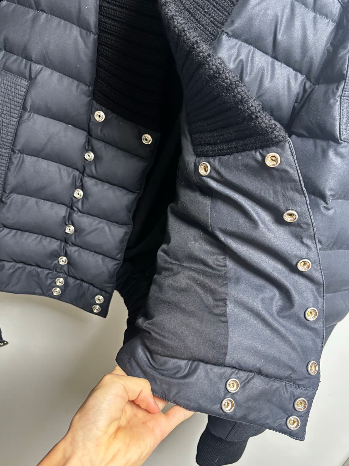 발망 14fw 바이커 니트 카라 패딩 봄버 s사이즈 상품이미지6