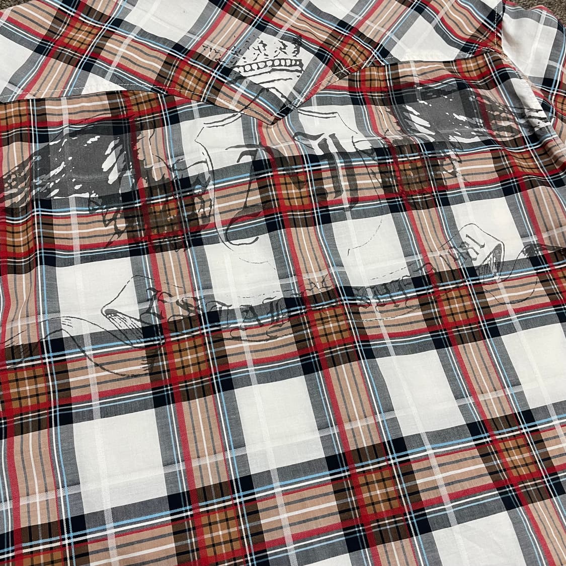 [M] 아르마니진 빈티지 체크 셔츠 상품이미지4