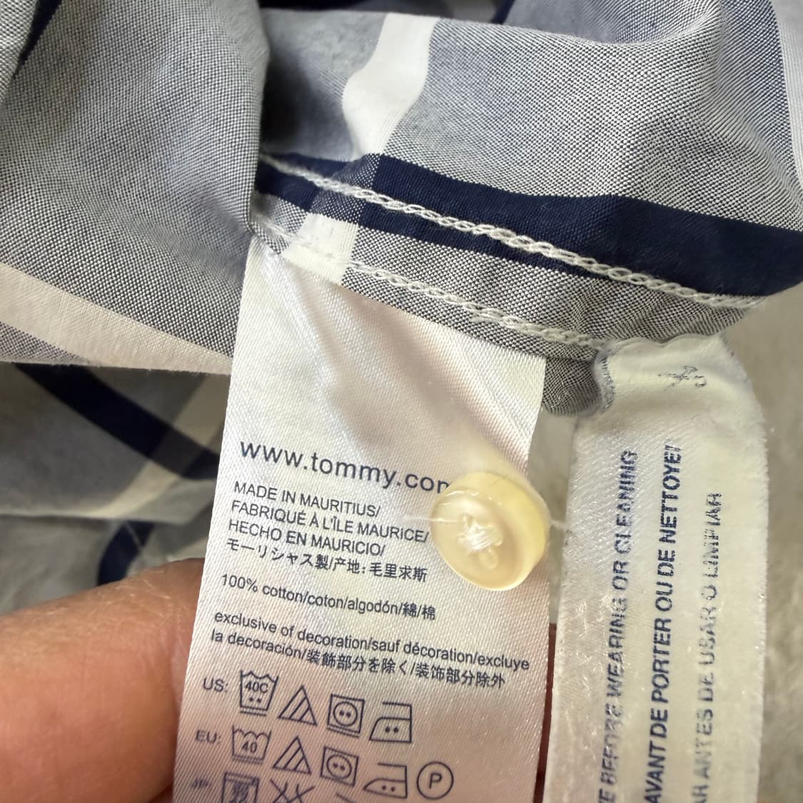 M 타미힐피거 커스텀핏 체크셔츠 0304T 상품이미지4