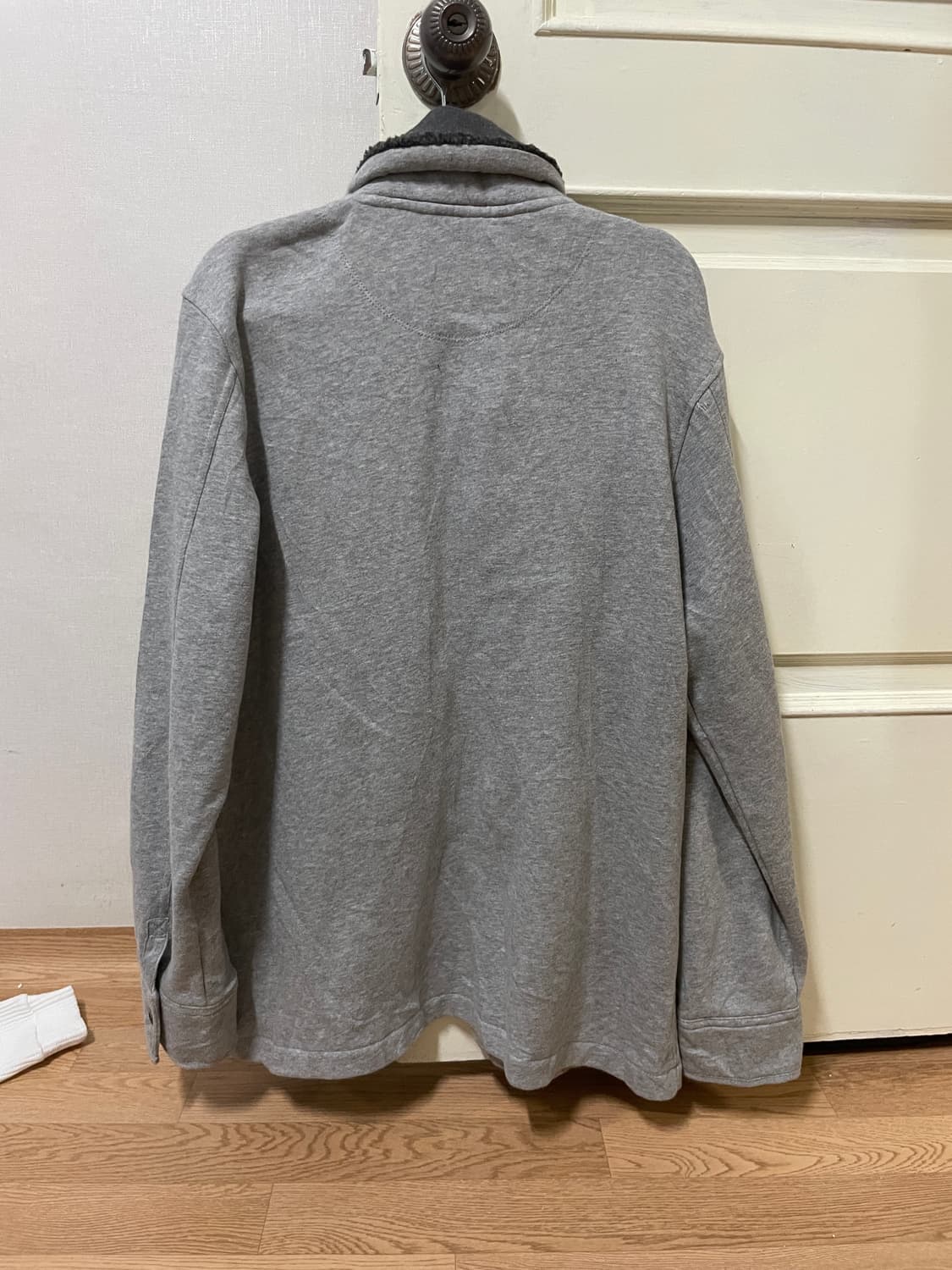 메란지 목 배색 집업  상품이미지3