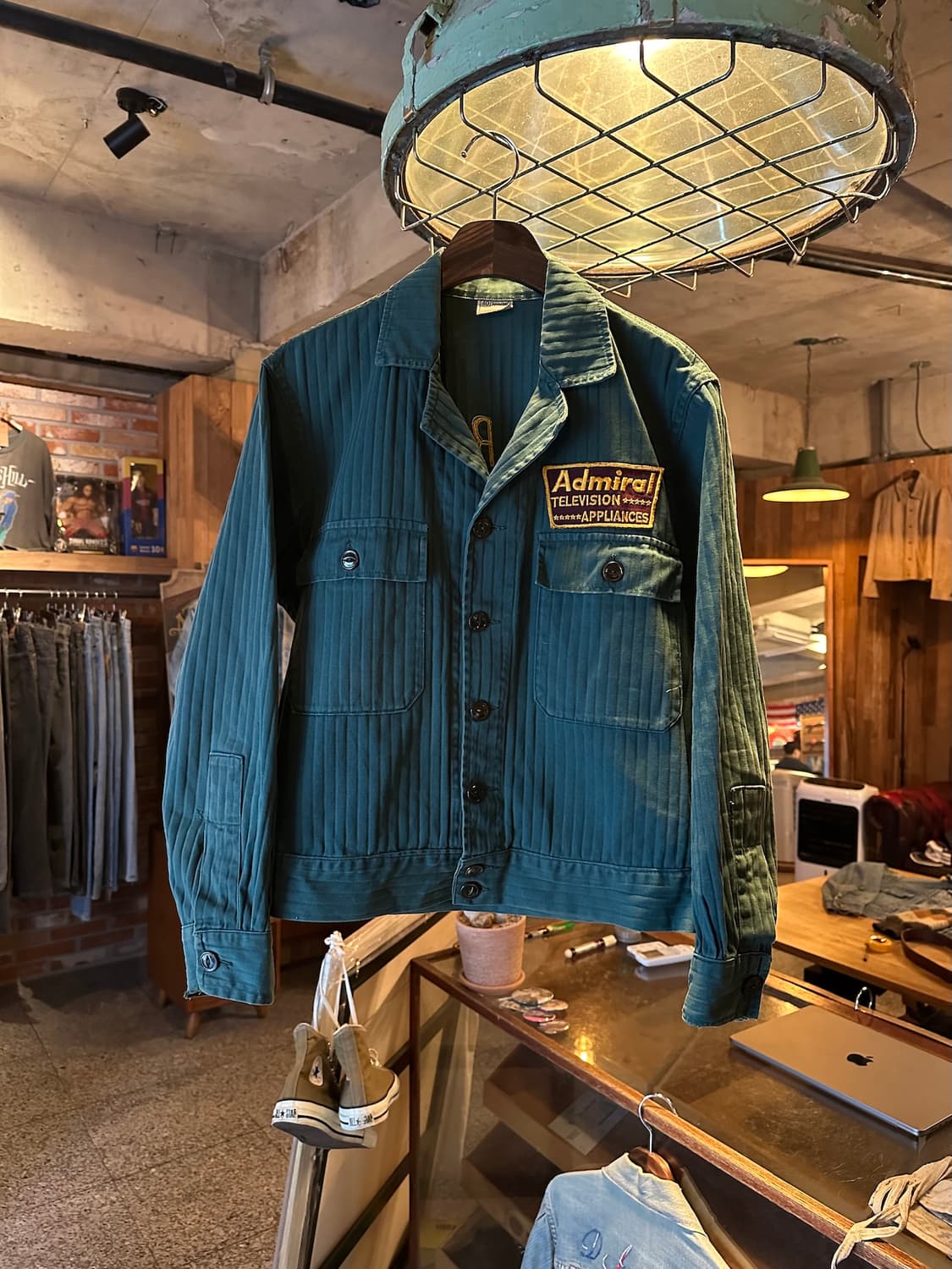 50s USA 빈티지 헤링본 트윌 체인스티치 워크 자켓 상품이미지1