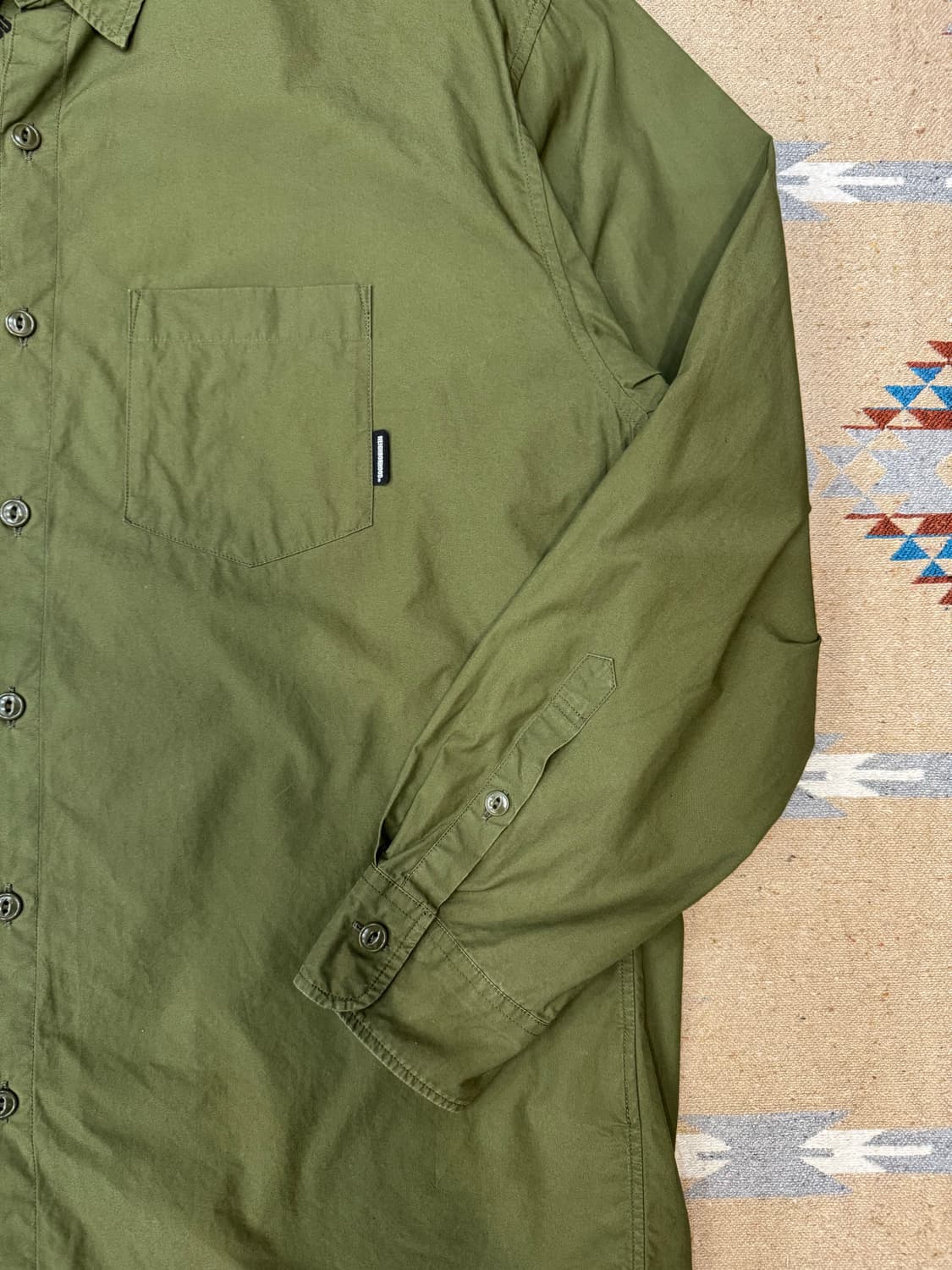 [M] 네이버후드 2FACE C 셔츠 카키  상품이미지3