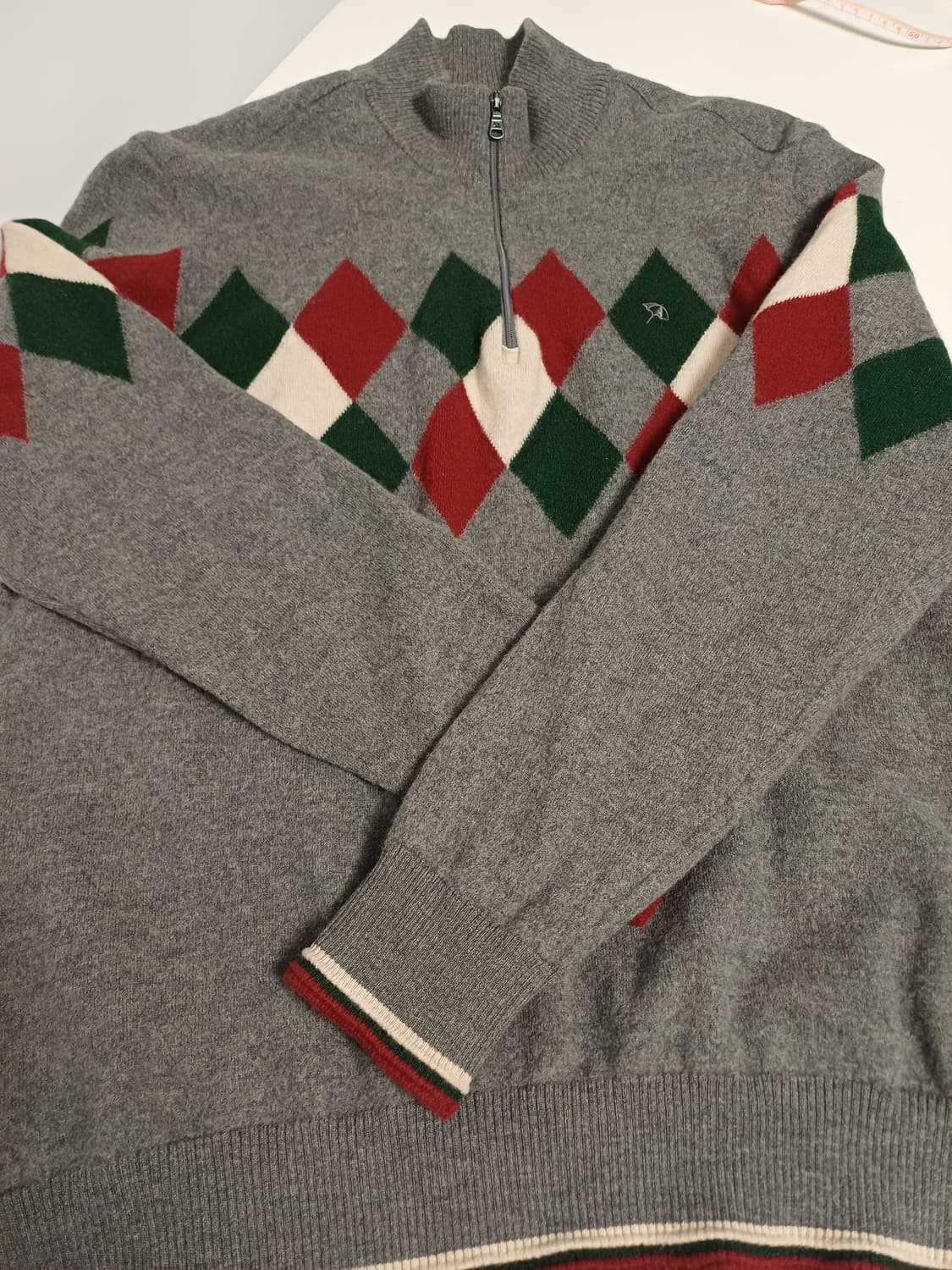 아놀드 파머 남성 아가일 방풍 니트 (라벨 110 -> 실측 95 추천) 상품이미지7