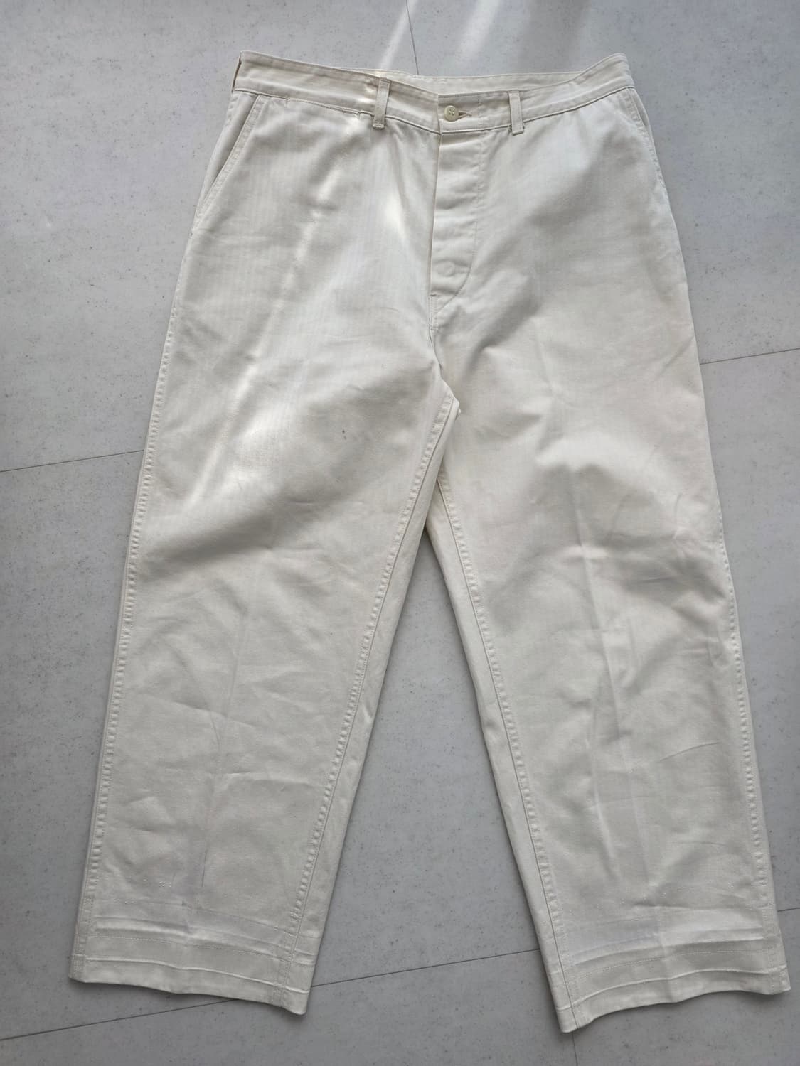 엣라코 부처프로덕트 hbt 워크 팬츠 화이트 36(실사이즈 34) 상품이미지1