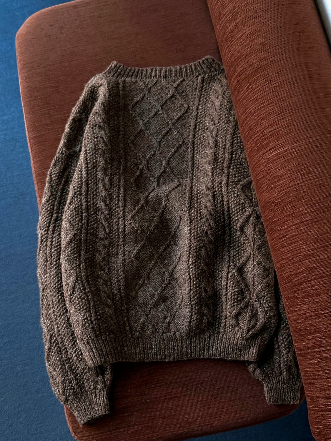 Cable patterned wide silhouette knit P/O 상품이미지6