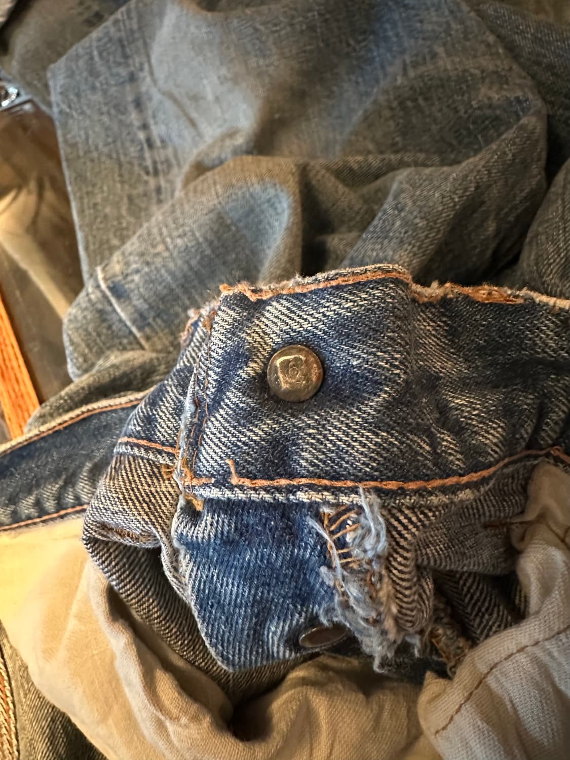 70s USA 빈티지 리바이스501 66전기 셀비지 데님 팬츠 상품이미지10