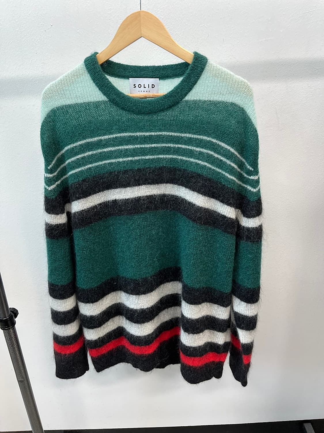 105) 솔리드옴므 모헤어 오버니트  상품이미지4