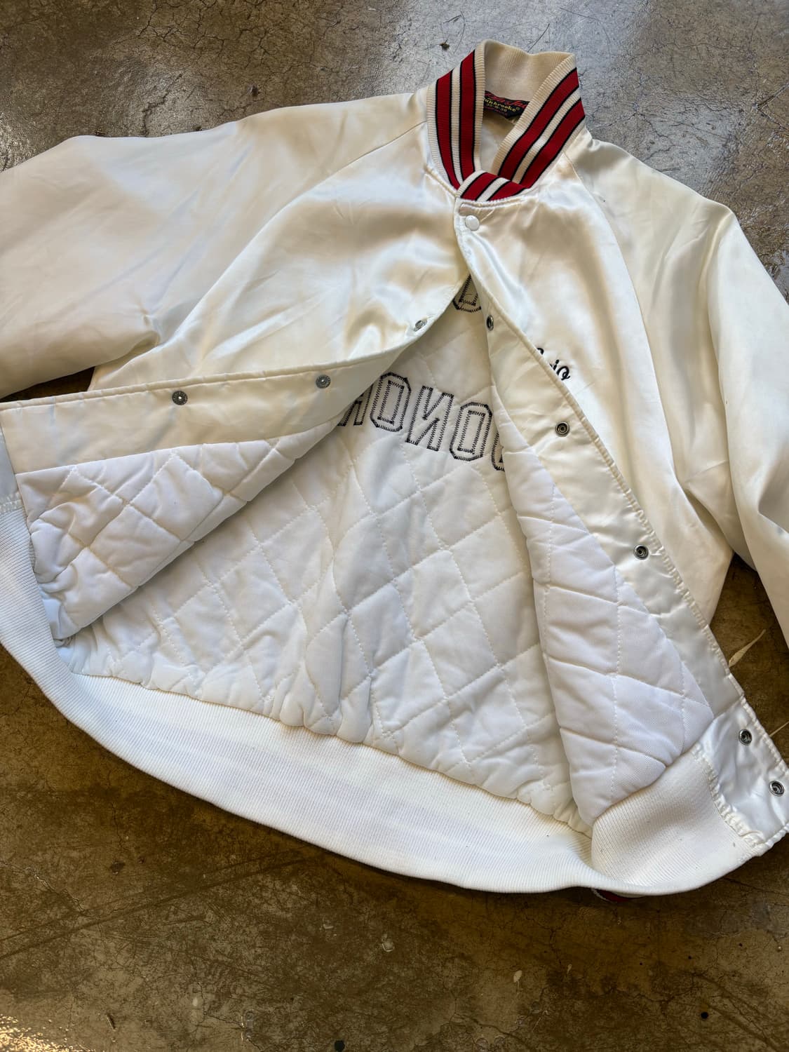 80s USA 던브룩 새틴 바시티 재킷 상품이미지3