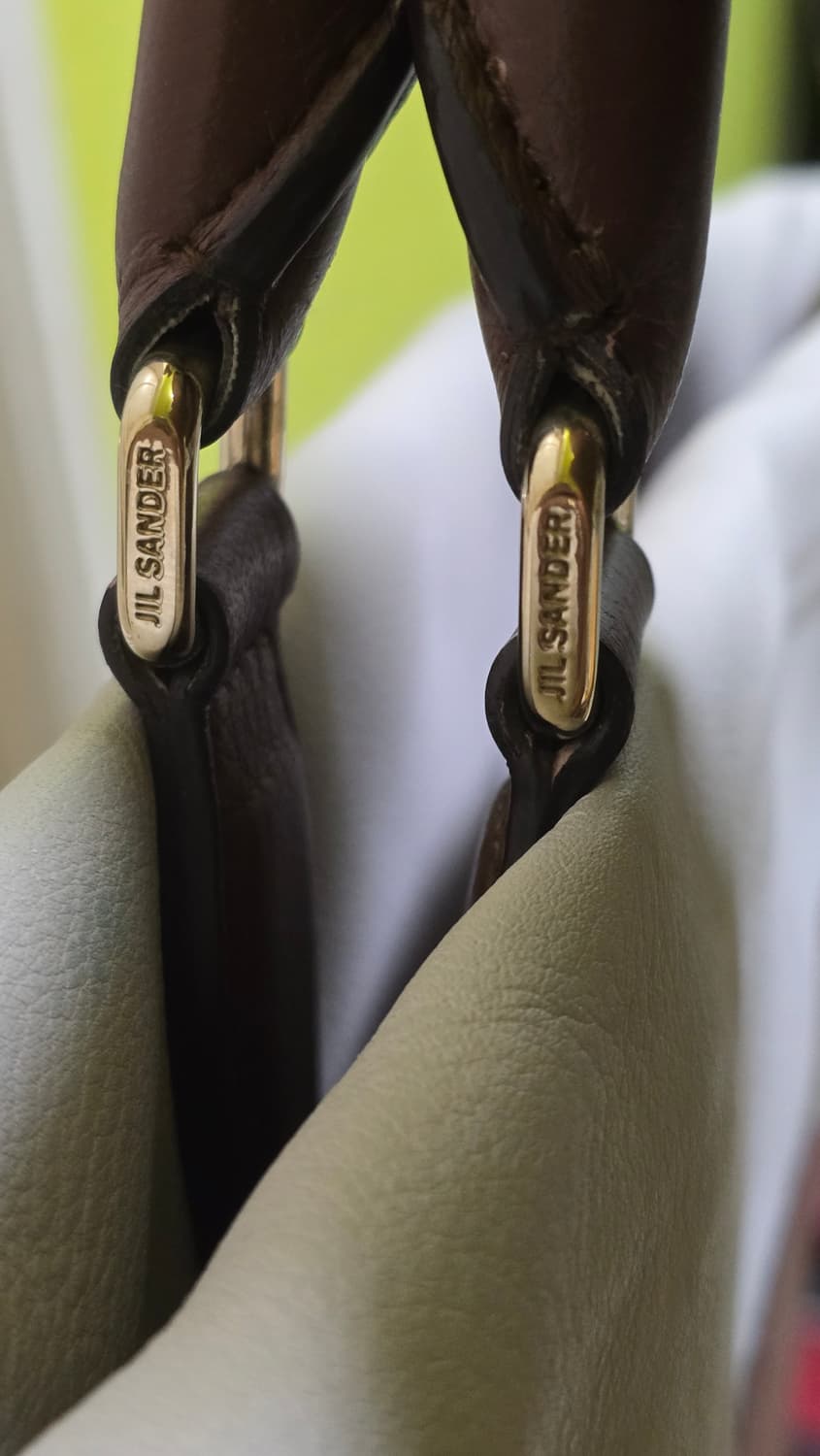 질 샌더 투톤 가죽 토트백 상품이미지4