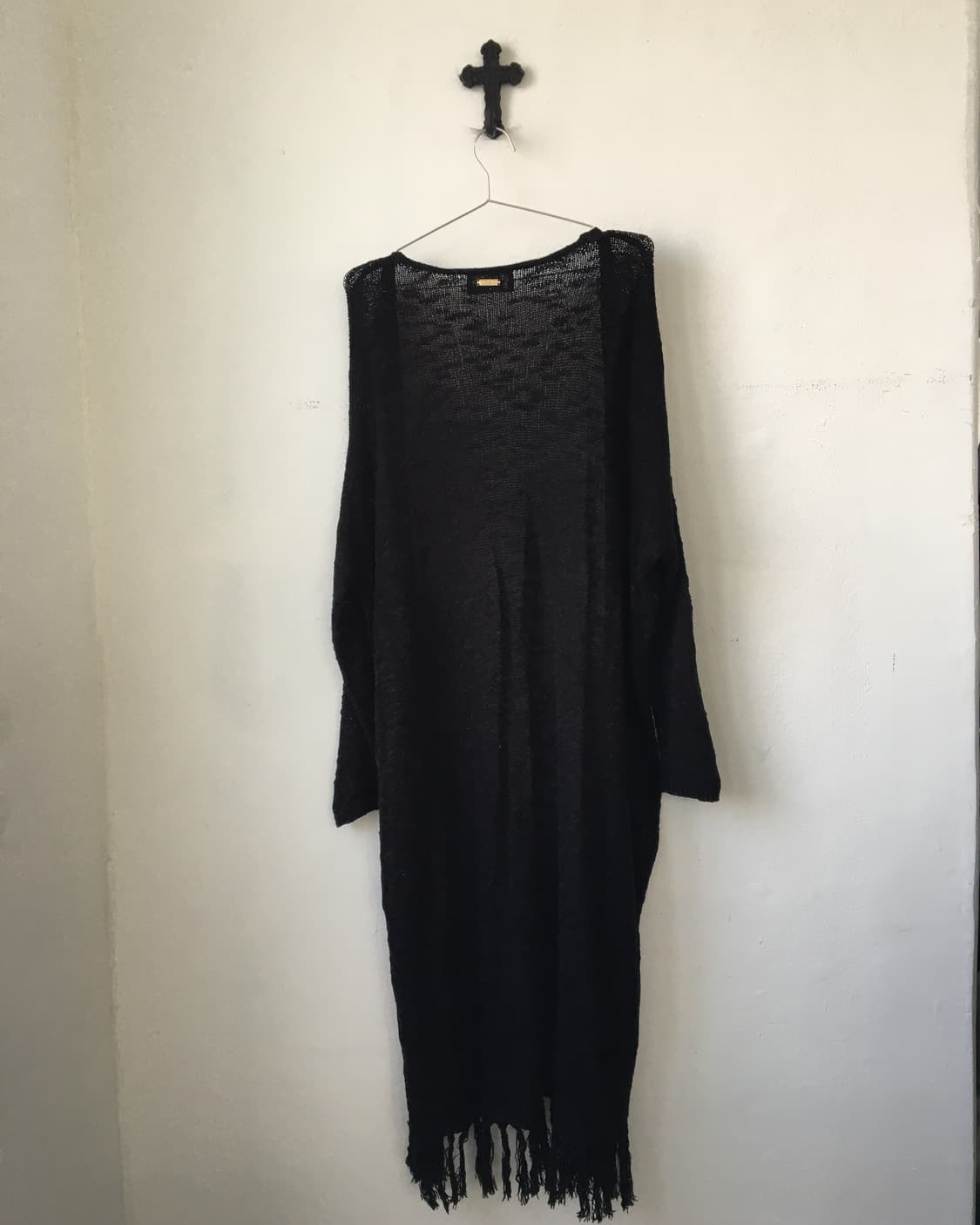 Fringe point open knit cardigan 상품이미지3