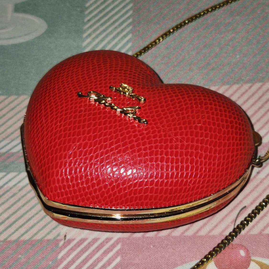 러브 모스키노 볼륨 하트 뱀피 파우치백 상품이미지8