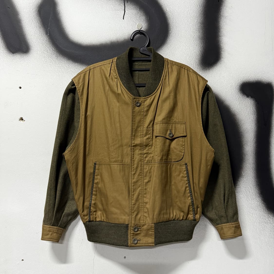 VTG 빈티지 울 혼방 웨스턴 리버시블 집업 봄버 자켓 상품이미지1