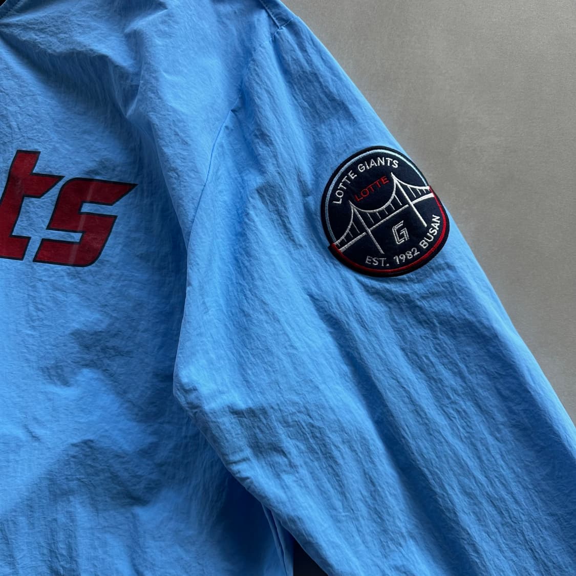 [2XL](새상품)롯데 자이언츠 바다 웜업 바람막이 상품이미지6