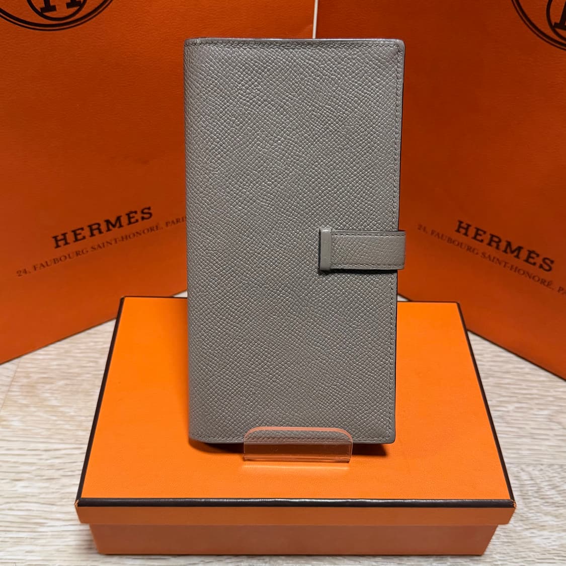 [S급/OS] 에르메스 베안 에토프 은장 장지갑 상품이미지10
