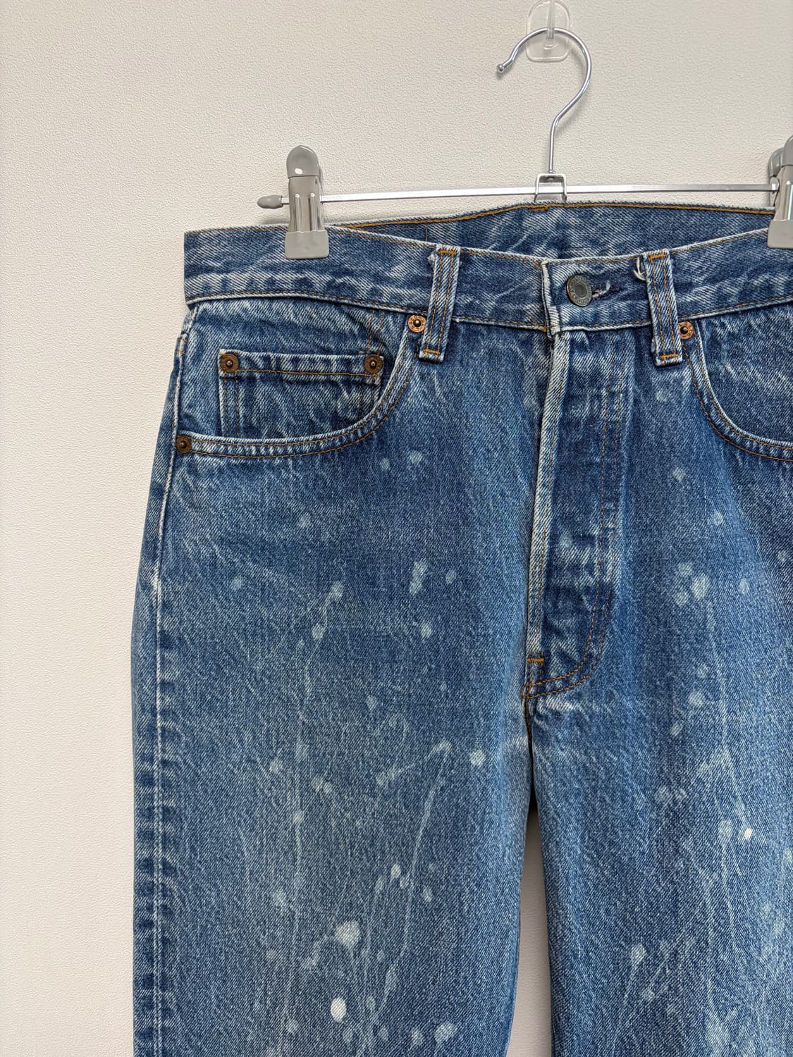 90s 리바이스 501 페인팅 데님 made in usa 상품이미지3