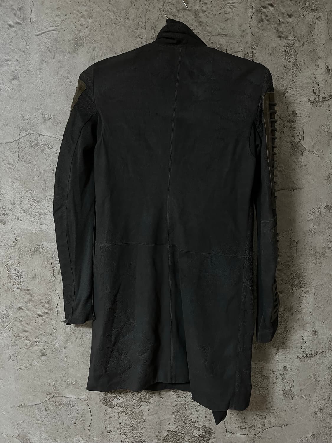 릭오웬스 2010aw 램스킨 하이넥 레더코트 상품이미지4